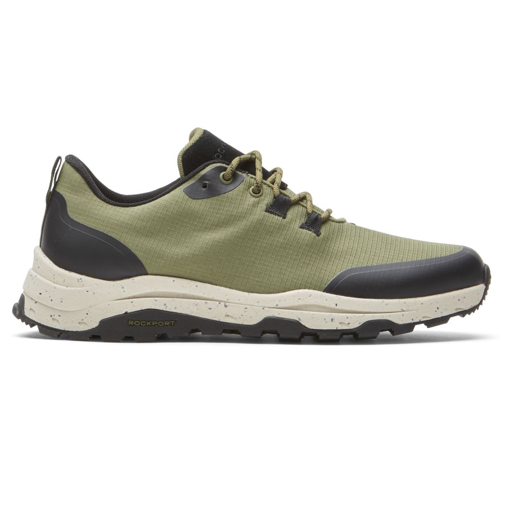 Rockport Xcs Pathway Waterproof Sport - Mens Walking Shoes - Olive - NZ (XDA-491302)